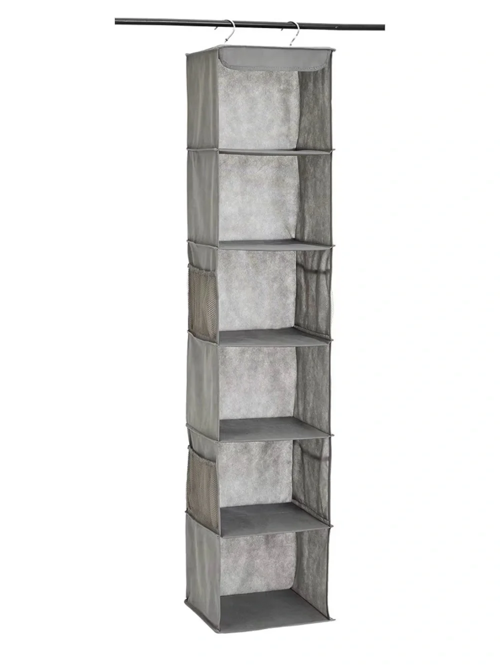 Amazon Basics Wired Hanging Closet Shelf, 6-Tier - grey